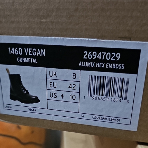 Dr. Martens Charcoal Leather Boots - Picture 2 of 6